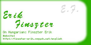 erik finszter business card